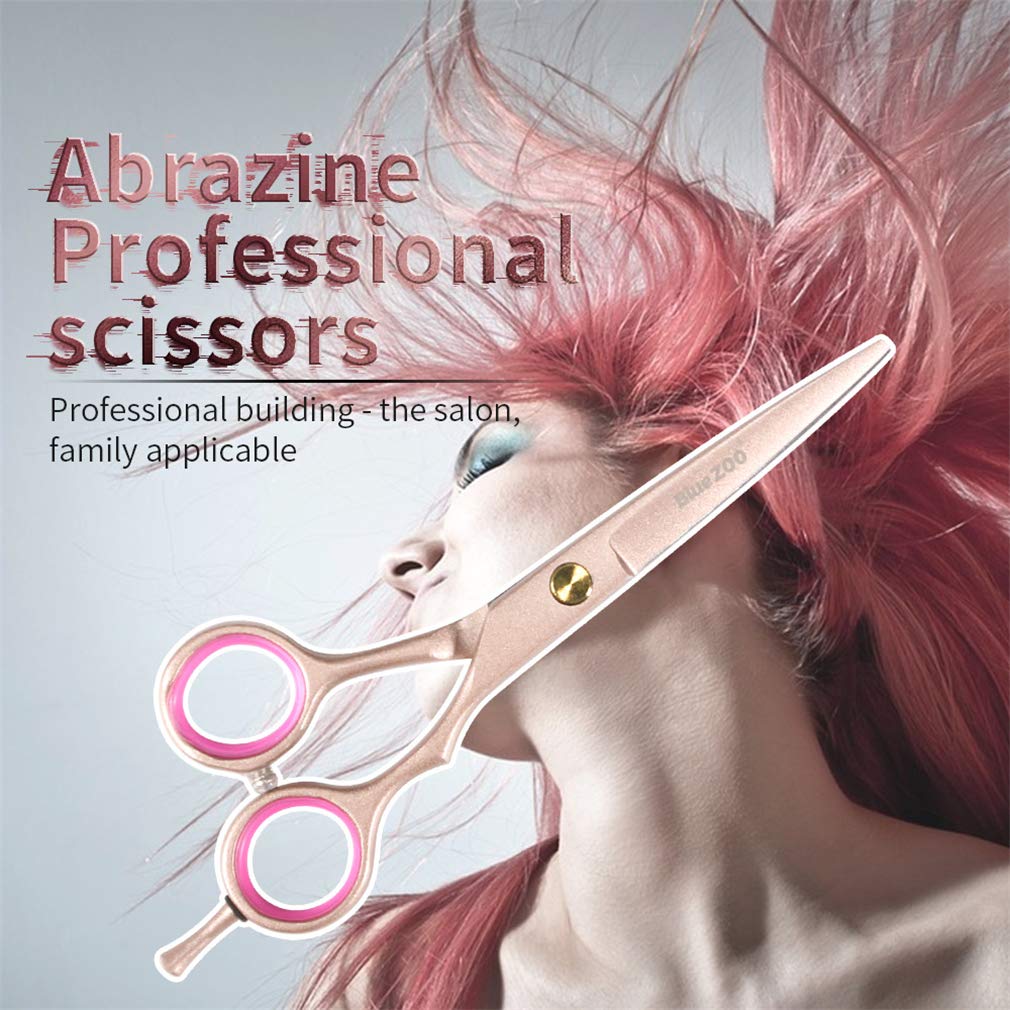 Barber Ciseaux De Coupe De Cheveux 5,5 Pouces 15.5Cm, Coupant Professionnel Ciseaux De Coiffure Set (Rose), Design Ergonomique Dédié Hairstylist, pour Salon De Coiffure/Salon/Accueil