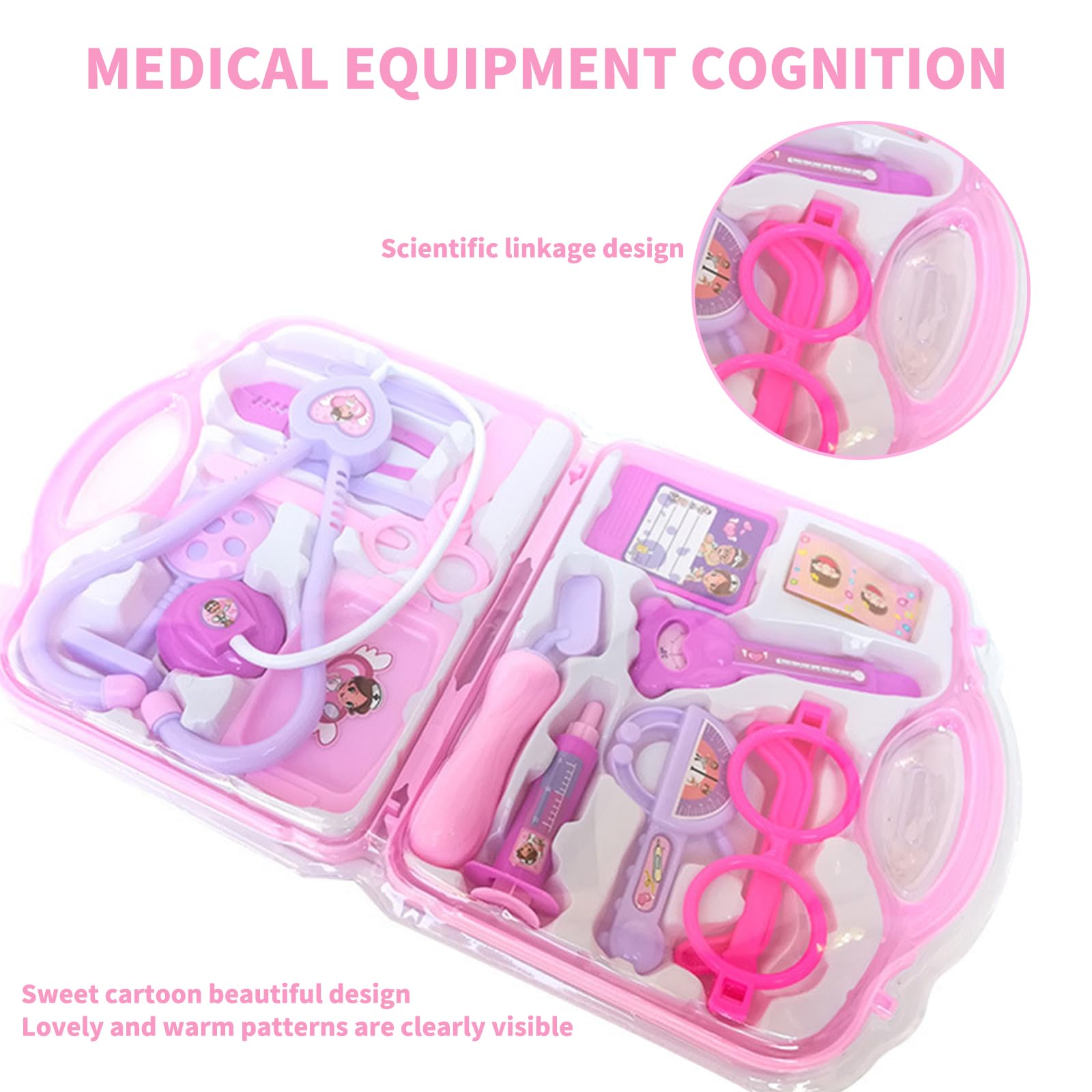 Doctor Kit for Kids Toddler 15PCS Doctor Pretend Role Play Medical Kit for 3+ Kids Toys with Carry Case and Real Stethoscope - Image 4