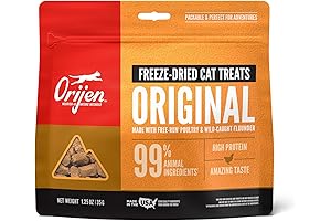 ORIJEN Freeze Dried Cat Treats: Healthy, Grain-Free Indulgence for Your Feline Companion