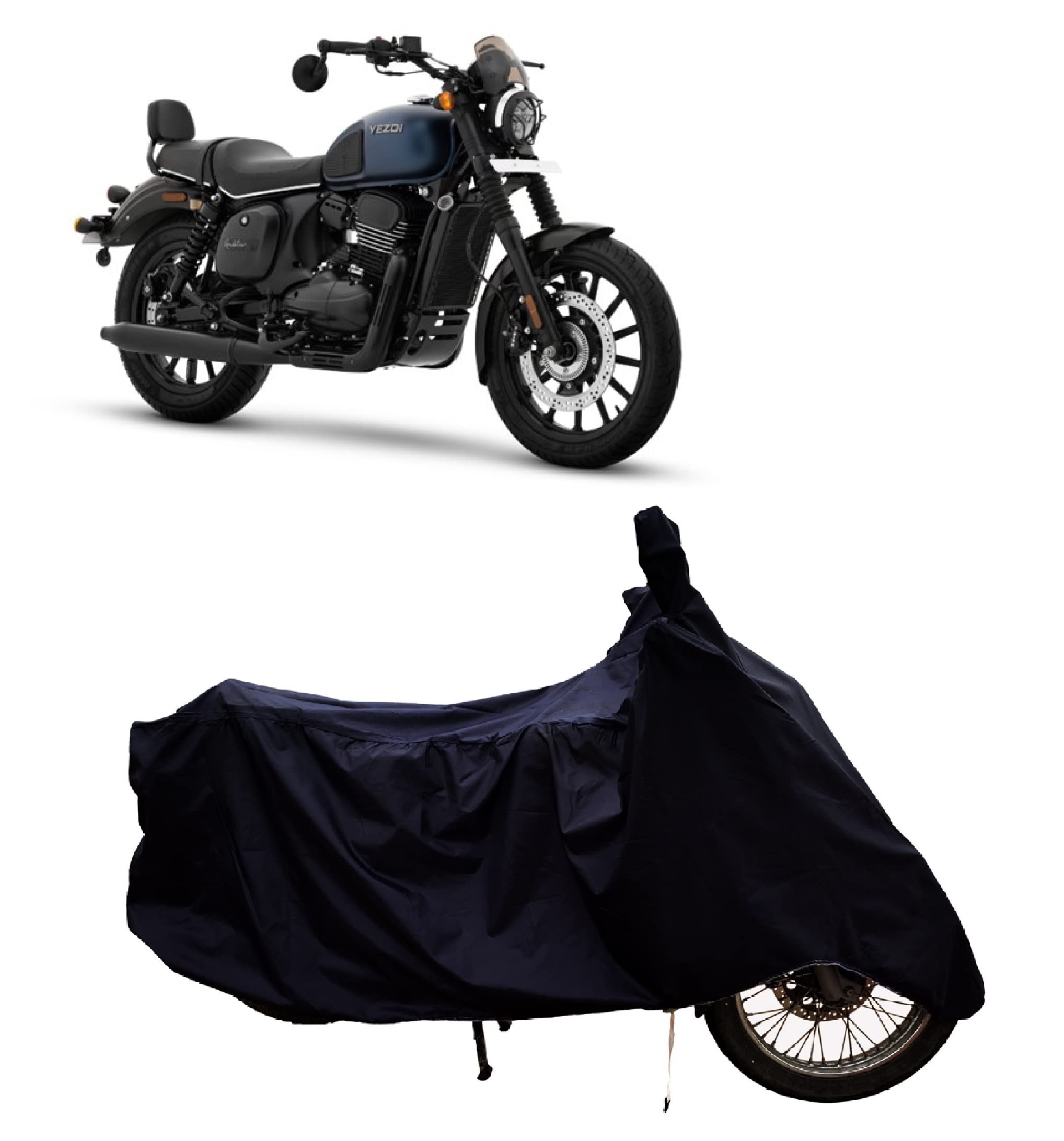 Tricway Bike/Scooty Body Cover Compatible with Yezdi Roadster with Dust Proof and Water Resistant with Premium Polyester Fabric (Black Colour) (B09QJXP39P) Amazon Price History, Amazon Price Tracker