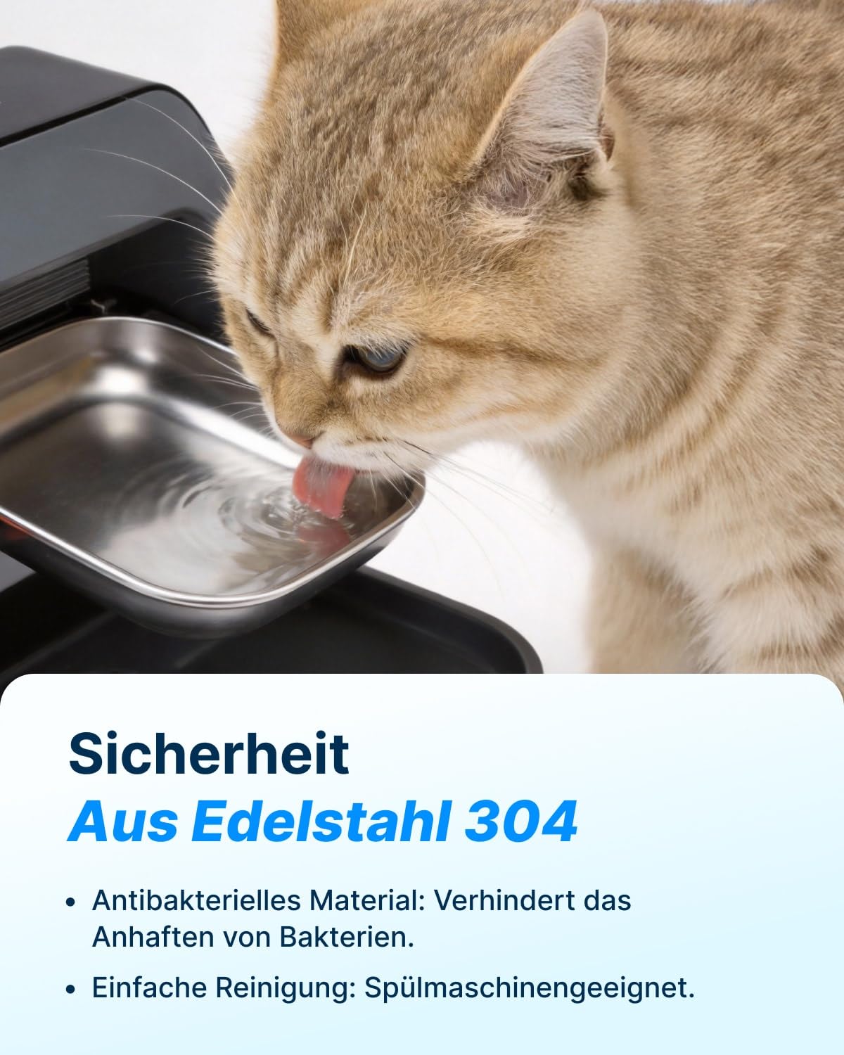 Fuente de bebida para gatos, fuente inalámbrica para gatos con movimiento, bomba de agua silenciosa, color negro