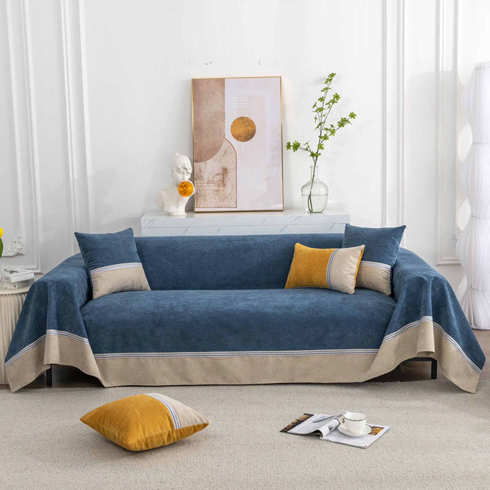 Amazon｜[OceanMap] 北欧風 マルチカバー 200*400 長方形 マルチカバー