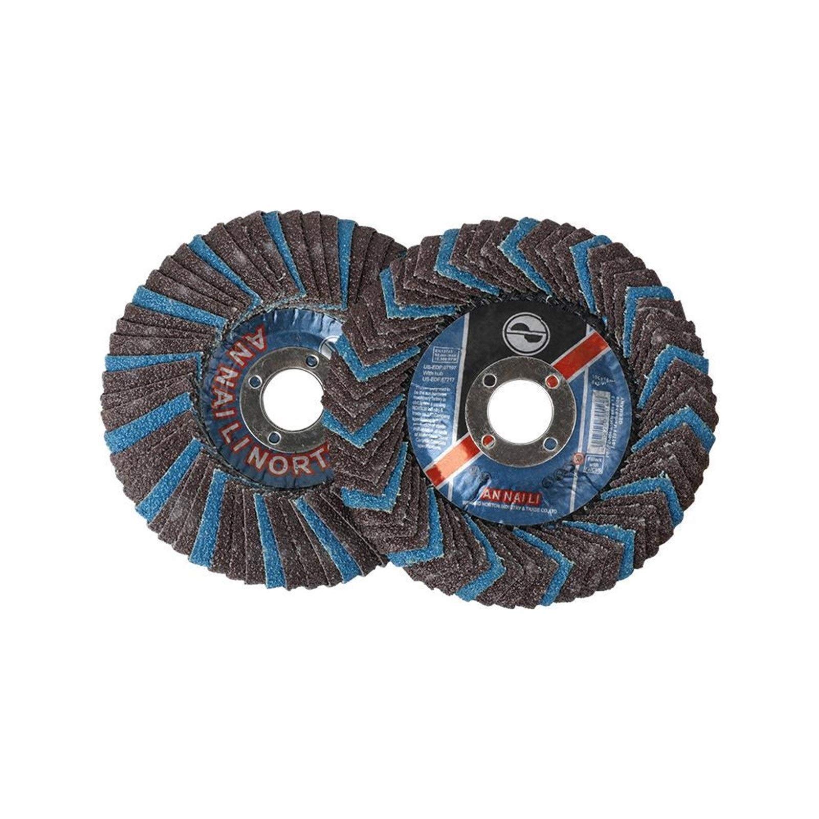 Mola, Ruote a Disco Lamellare Dischi Abrasivi per Levigatura Di Metallo, Legno, Lucidatura, Pulizia Della Fusione, Utensili Abrasivi/125Mm/10Pcs