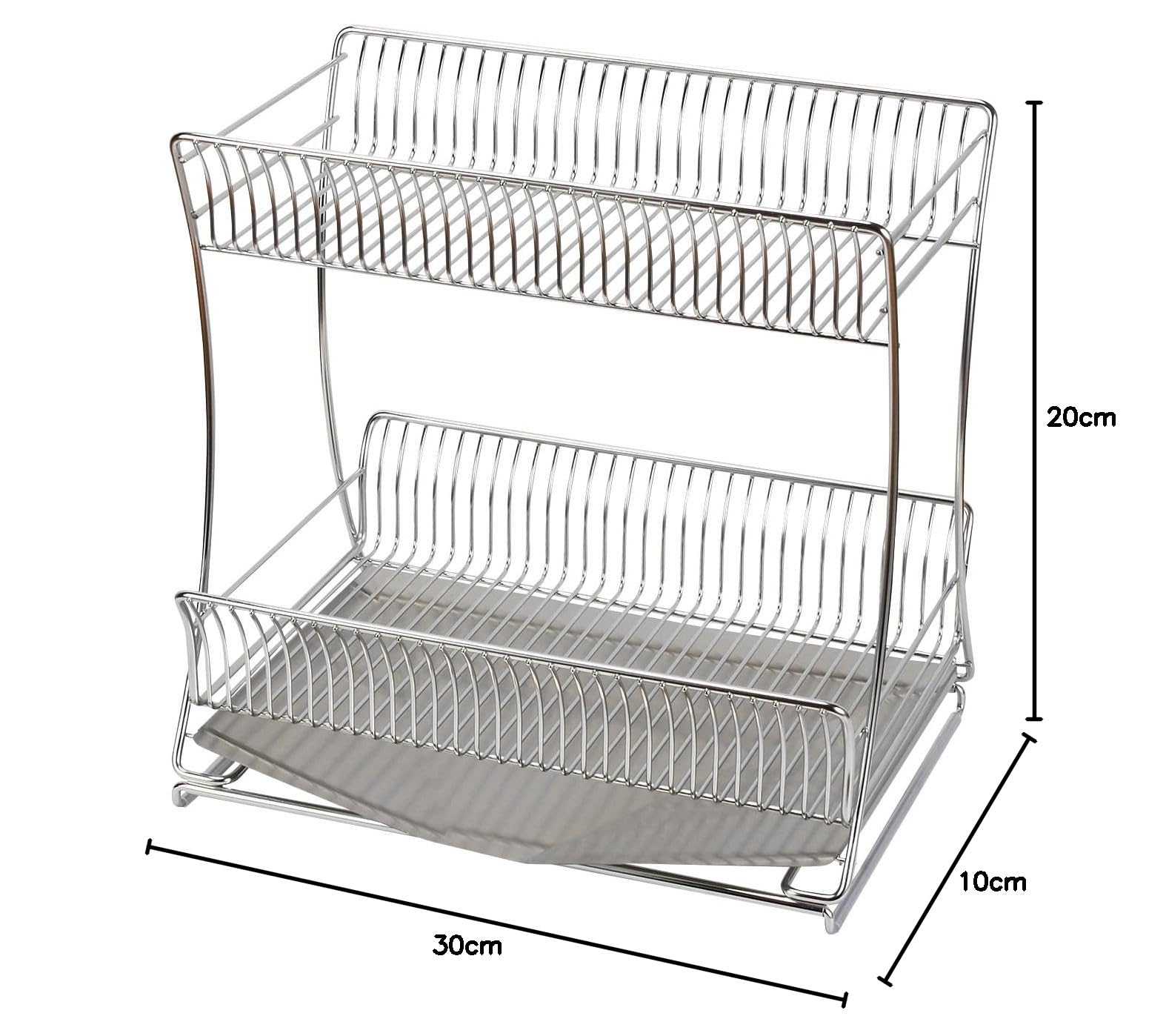 Amazon｜パール金属 水切りラック 2段 スライド式 18-8