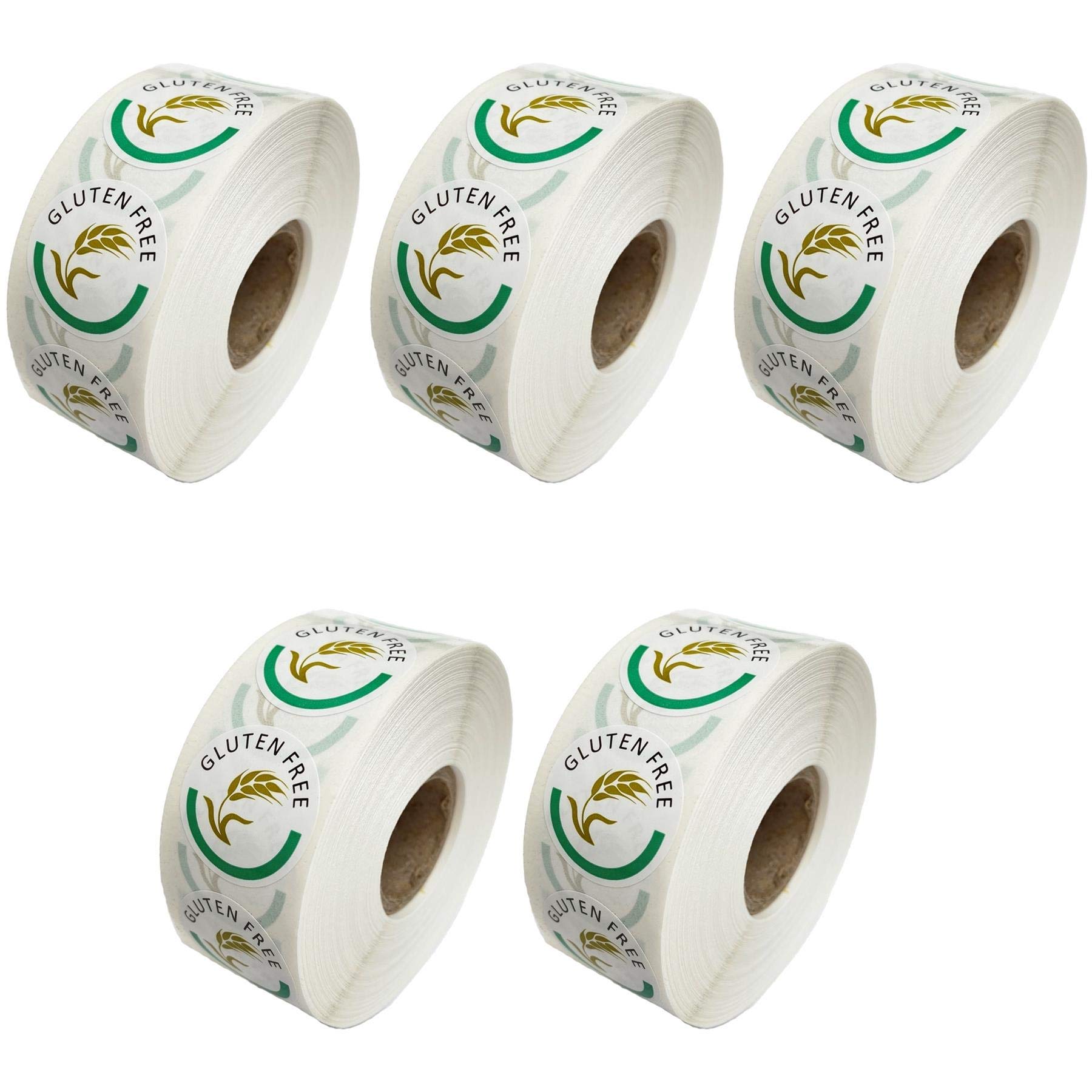 Mr-Label Catering Stickers - Gluten Free Labels 25mm - 5 Rolls - 1000 Labels per Roll