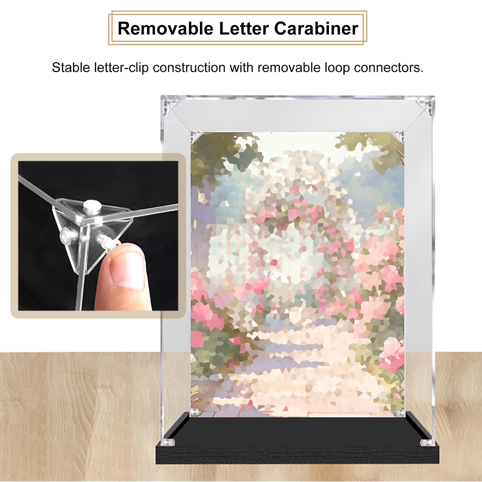 Boîte Acrylique Transparente Pour Figurines - 25x25x40 Cm - Base Noire, Protection Poussière, Vitrine Pour Collection