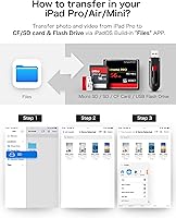 Vista 8 de Lector de tarjetas SD USB C, adaptador de tarjeta de memoria USB-C a SD 4 en 1 con CompactFlash/CF/SD/MicroSD y puerto USB 4 compatible con iPhone