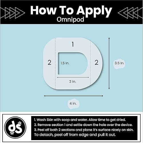 Miniatura 9 de Dex Styles Tie-Dye - Omnipod 5 parches adhesivos, impermeables, resistentes a la pelada, hipoalergénicos, parches CGM para parches de sensor Omnipod
