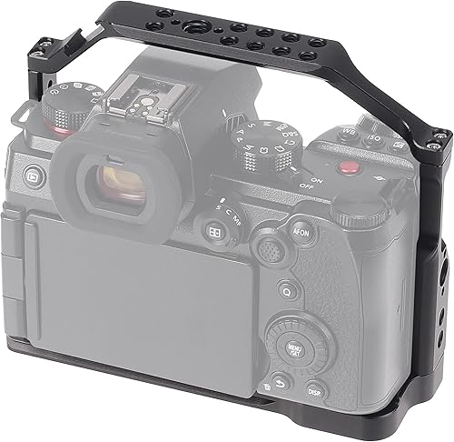 Miniatura 3 de Lumix S5 II S5 IIX, jaula de aluminio Hersmay para cámara Panasonic LUMIX S5 II  S5 IIX sin espejo, zapata fría integrada y riel OTAN, placa de