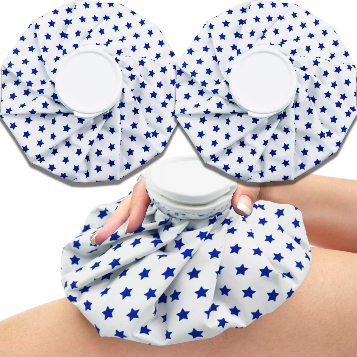 HiFineCare Reusable Ice Bag -Hot & Cold Therapy and Pain Relief 9" 2 Pcs