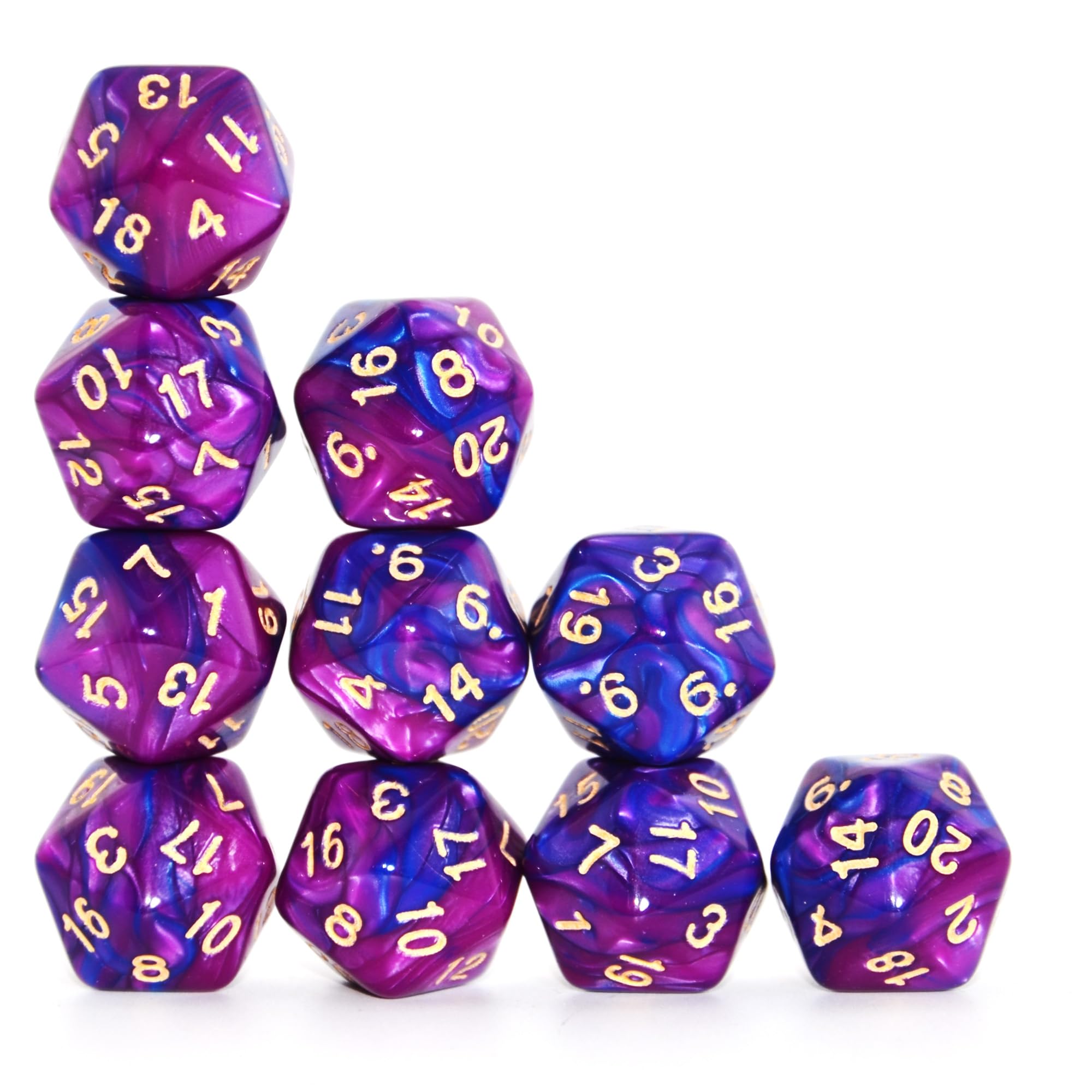SmartDealsPro 10-Pack 20 Sided Dice D20 Polyhedral Dice for DND RPG MTG Table Game (Color 12), 2 cm - Image 3