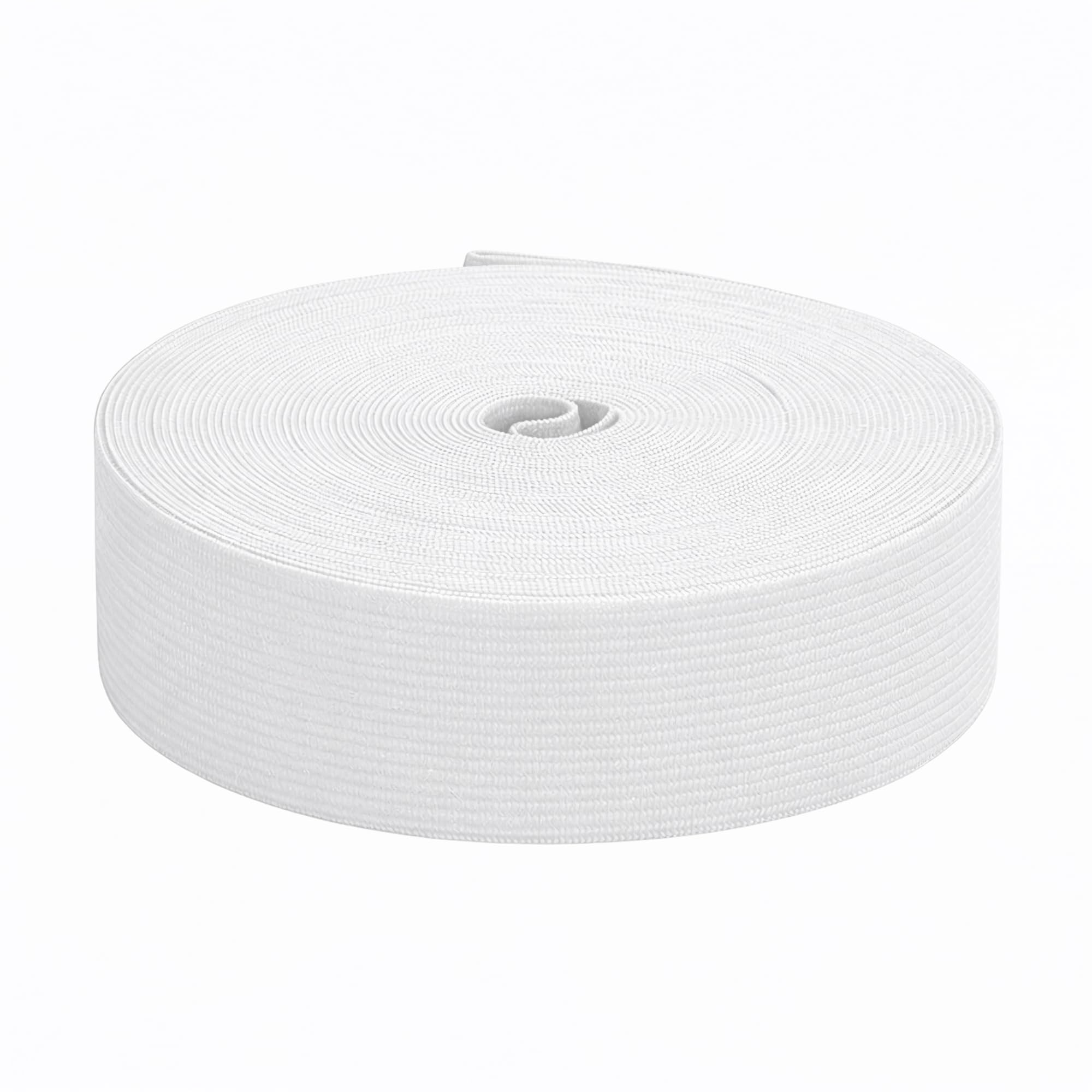 Trimming Shop 38mm (1.5 Inch) Wide Flat Elastic Band, Polyester Rubber Stretchable Waistband Tape Elastic Cord for Sewing Clothing, Garments, Dressmaking, DIY Craft Projects, White, 25 Metres โ image 1