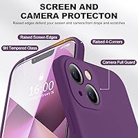 Vista 2 de BossKiss Funda compatible con iPhone 13, silicona de alta calidad mejorada [protección de cámara] [2 protectores de pantalla]