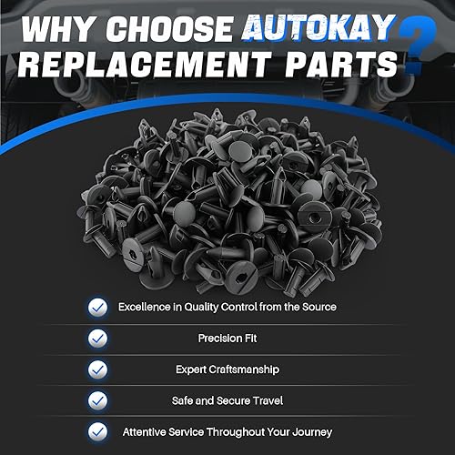 Miniatura 6 de AUTOKAY 100pcs ATV UTV Body Fastener Rivets Push Pin Fender Clips Fit for Suzuki King Quad Vinson for Honda Acura Rancher Can Am 293150089 Polaris