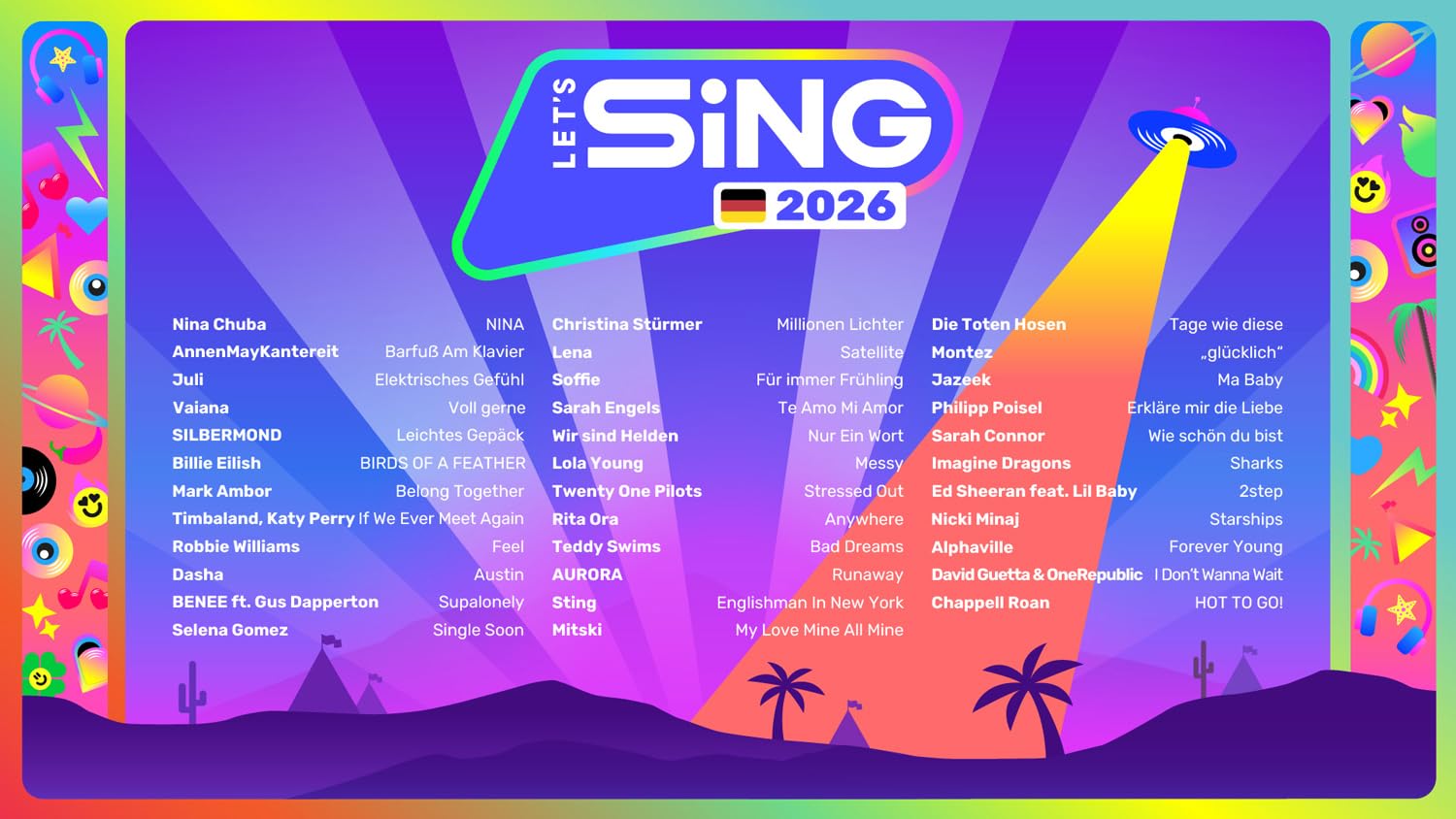 Let's Sing 2026 German Version + 2 Mics Switch