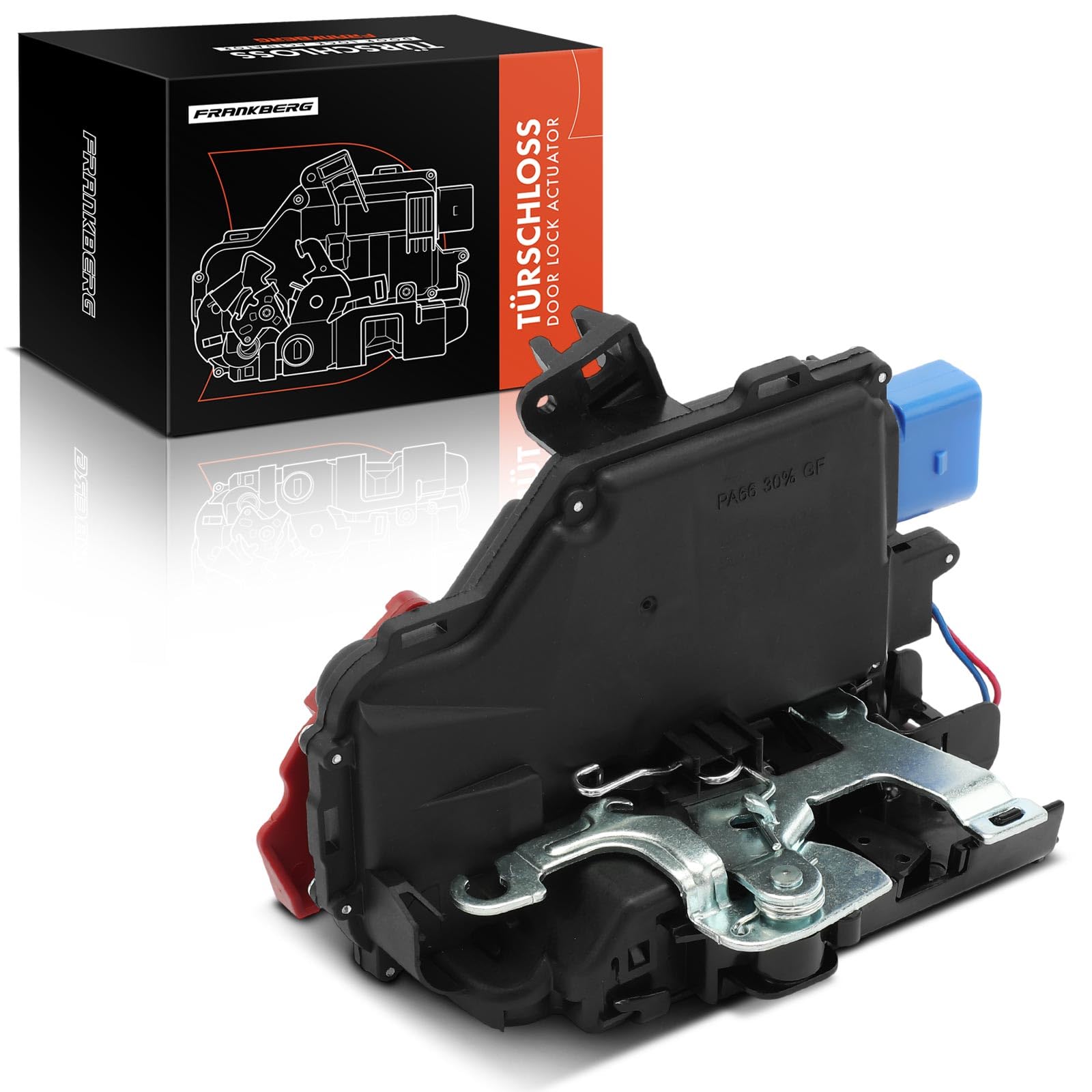 Frankberg Serratura porta serratura auto Anteriore destro Compatibile con Golf V 1K1 Golf Plus 521 5M1 Golf VI Variante AJ5 Golf V Variante 1K5 T.o.u.r.a.n 1T1 1T2 Replace# 3D1837016