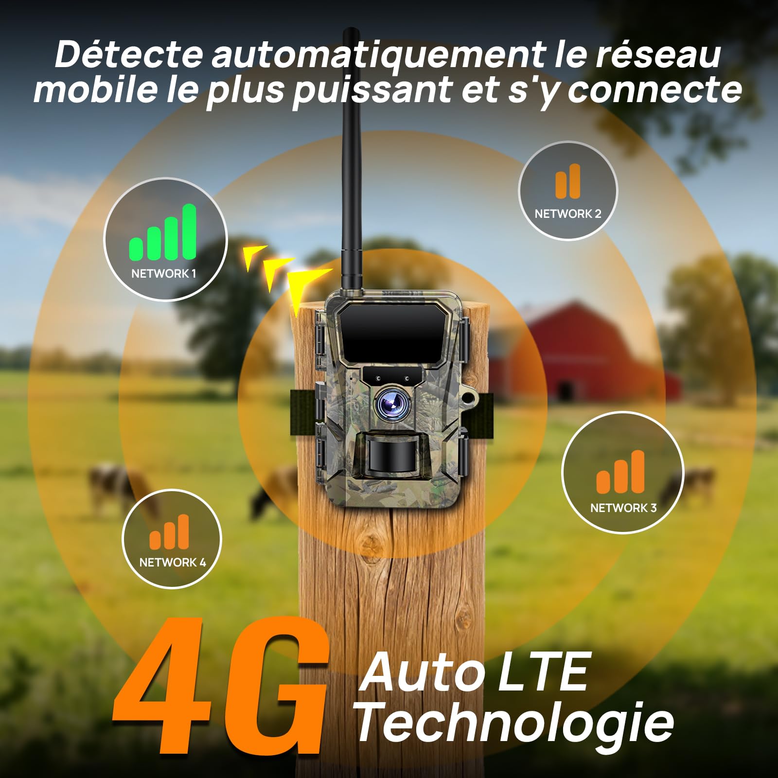 iZEEKER Caméra de Chasse Solaire 2 en 1 4G LTE et Standard, HD 48MP Caméra Chasse Vision Nocturne Détection de Mouvement, Contrôle Application sans WiFi Etanche IP66 avec Carte SIM & Carte TF 64 Go
