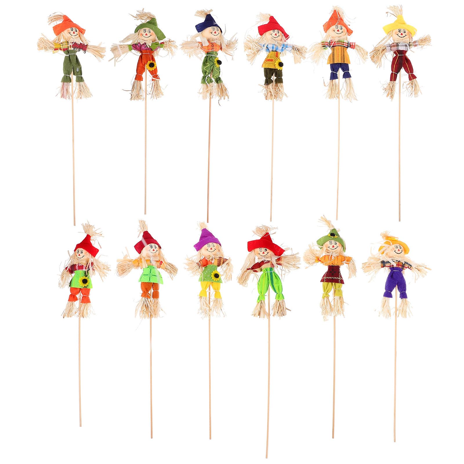 Espantapájaros decorativo de Halloween: set de 12 piezas para regalar y decorar tu patio