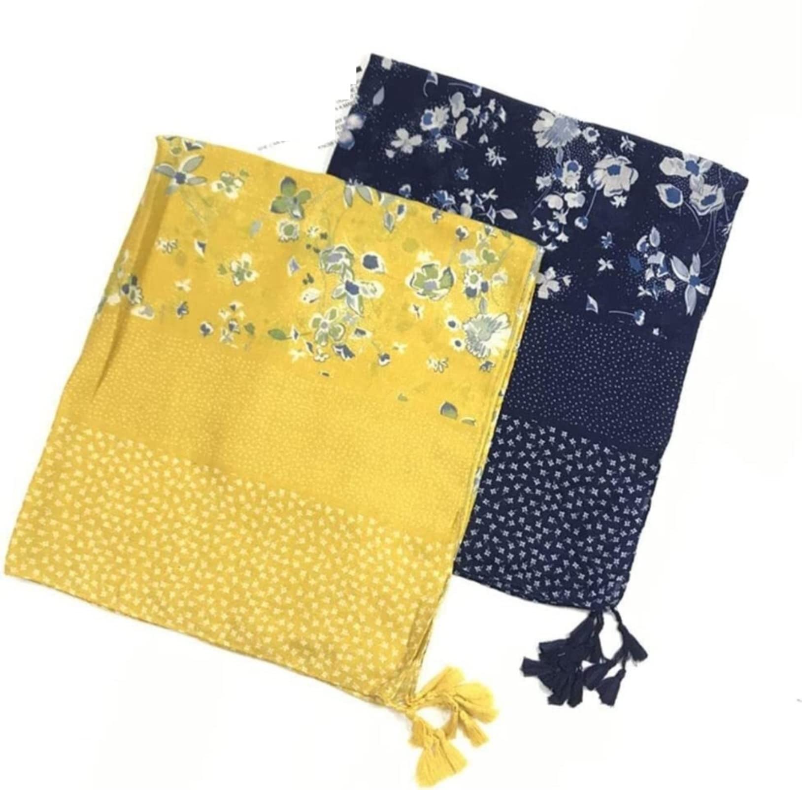 Bufandas Mujer Invierno Bufandas Chal Suave Ligero Lunares Floral Algodón Lino Bufanda Borlas Chal Bufanda Suave
