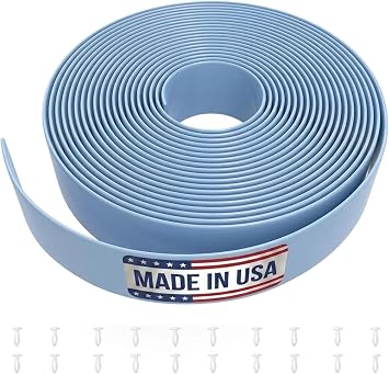 2" x20 ft Vinyl Straps for Patio Chairs Repair Kit Outdoor Lawn Patio Furniture Repair Straps Vinyl Strapping Matte Finish Replacement Straps for Patio Chairs Baby Blue + 20 Rivets
