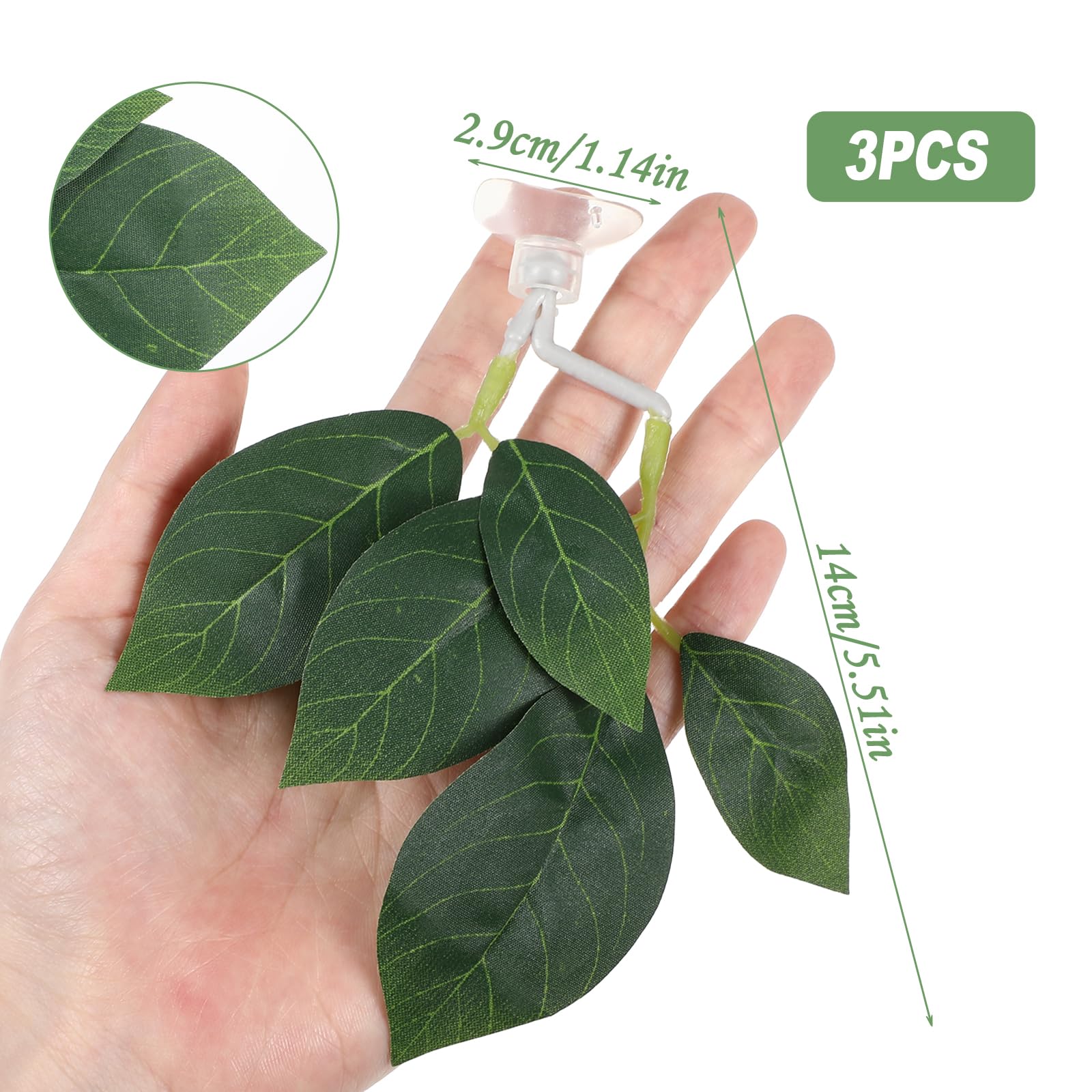 3x Betta Fisch Hängematte Mit Saugnapf - Kunststoff Blatt Bett Für Aquarien