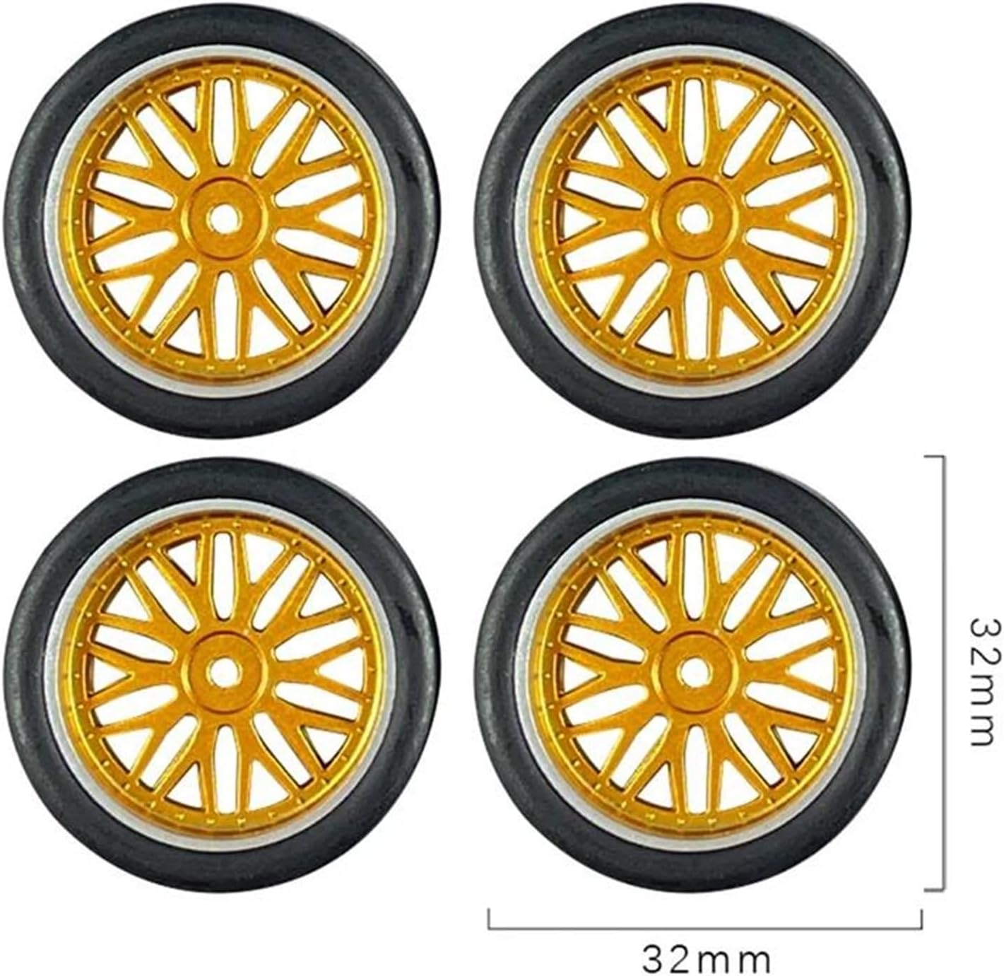 RC Wheel Tire Compatible with LDRC AE86 1/18 RC Car Upgrade Parts Replacement Accessories 4Pcs 32mm RC Drift Tire Wheel Tyre RC Car Tires