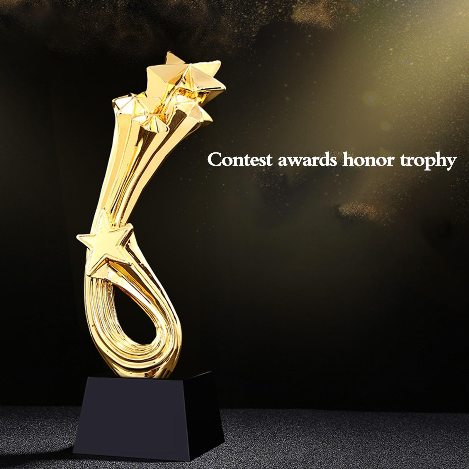 YARNOW Trophée Plastique Doré 32 Cm – Récompense Compétition Sportive, Concours, Cadeau Gagnant, Pour Enfants Et Adultes