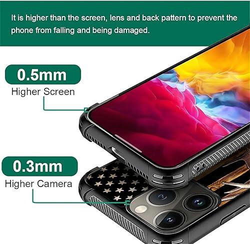 Vista 257 de Funda compatible con iPhone 13 Pro, diseño de patrón para iPhone 13 Pro, fundas para mujeres y niñas, Betsy Ross 13 estrellas de madera con bandera