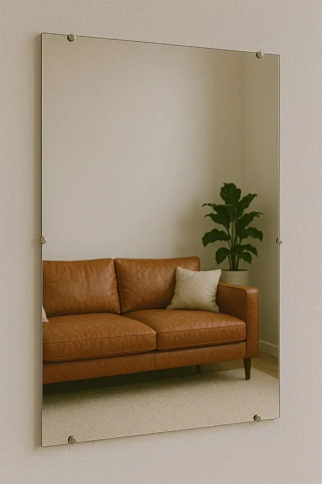 Espelho Grande Retângular 100x80 Decorativo Para Quarto/Sala/Banheiro Penteadeira