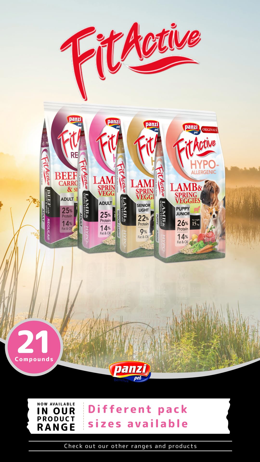 Panzi Pet – Fit Active Hypoallergenic Lamb SMALL 11 kg – małe karmy dla psów z jagnięciną bez kurczaka – hipoalergiczna karma dla małych ras – dla dorosłych
