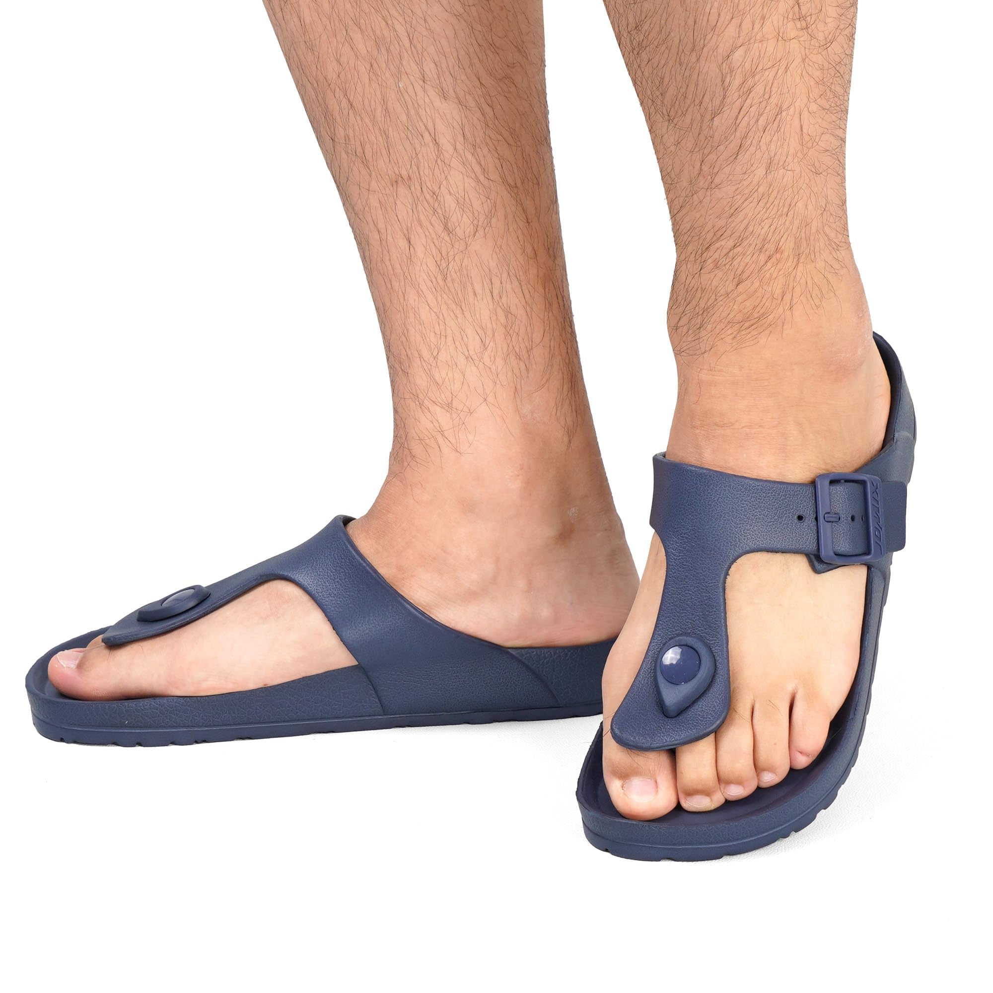 JOMIX Infradito Uomo Estive Ciabatte Eva Ortopediche Sandali con Fibbia Regolabile Gomma Pantofole Antiscivolo Leggere Spiaggia Mare Casa Piscina