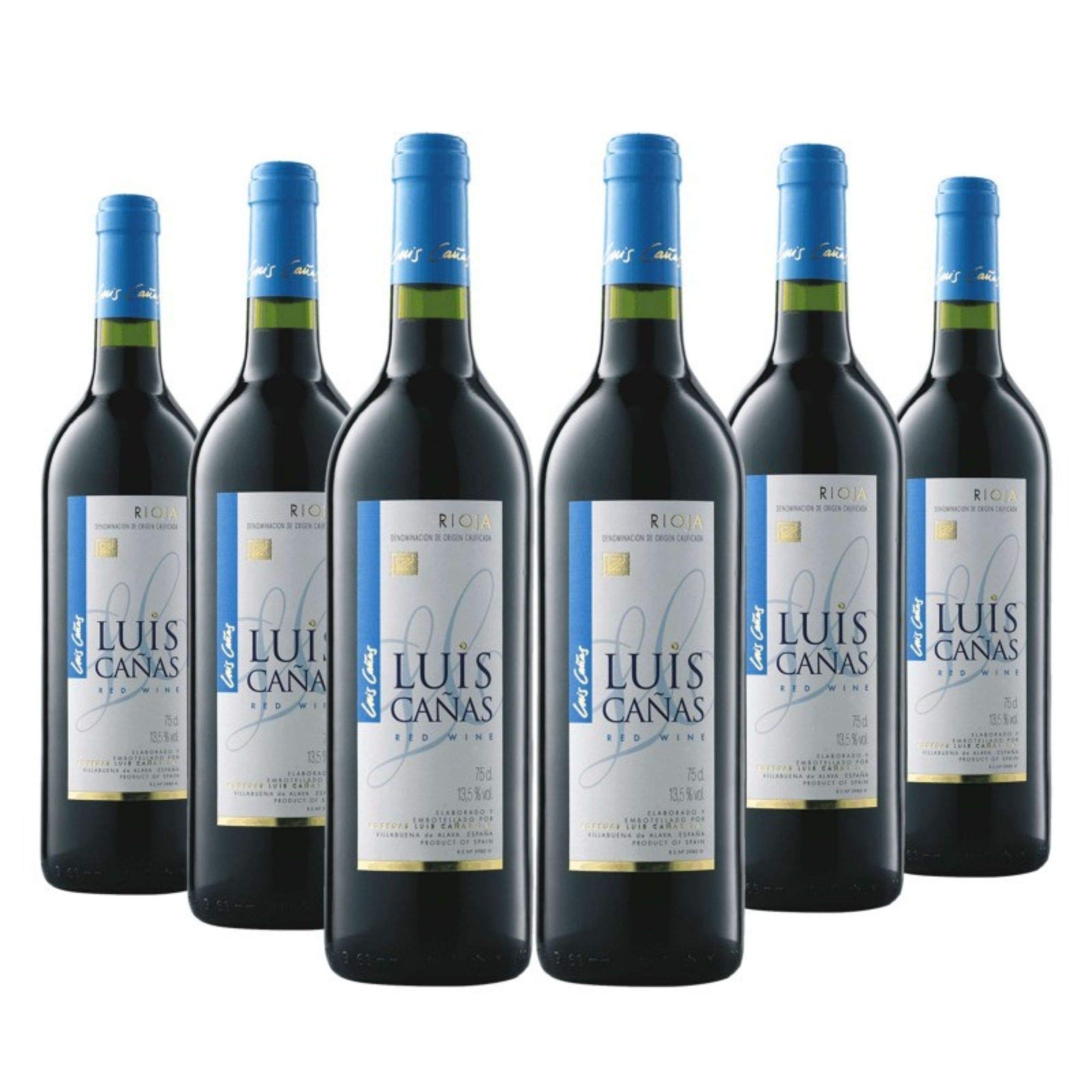 Vino Tinto Joven Luis Cañas - Caja Vino 6 Botellas - Vino Tinto D.O. Rioja - Un joven gran vino - Elaborado con uvas de la variedad Tempranillo