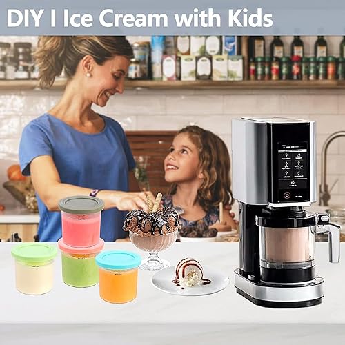 Miniatura 7 de VRINO 246 Pintas de creami, para crema de cocina Ninja, pintas de helado con tapas herméticas, reutilizables para máquina de helados serie NC301