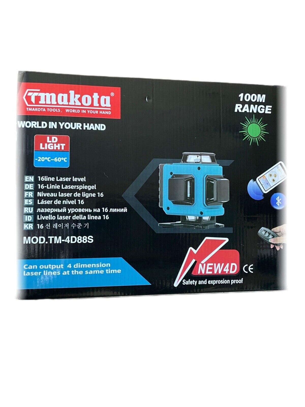 Makota Livella Laser Autolivellante 4D 360º 16 Linee Con App Telecomando