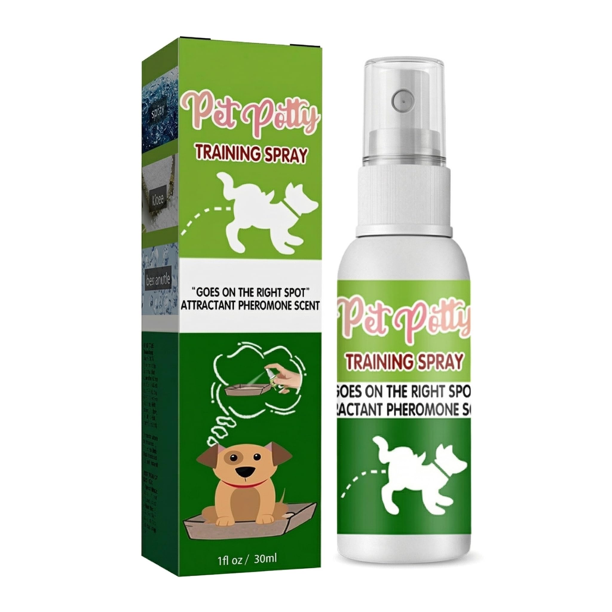 Spray per Addestramento del Cane, Spray Fai La Pipì Qui per Cani, Spray per Addestramento Vasino per Animali Domestici, Mantiene Gli Spazi Puliti per Cani da Interni Ed Esterni, 30ml