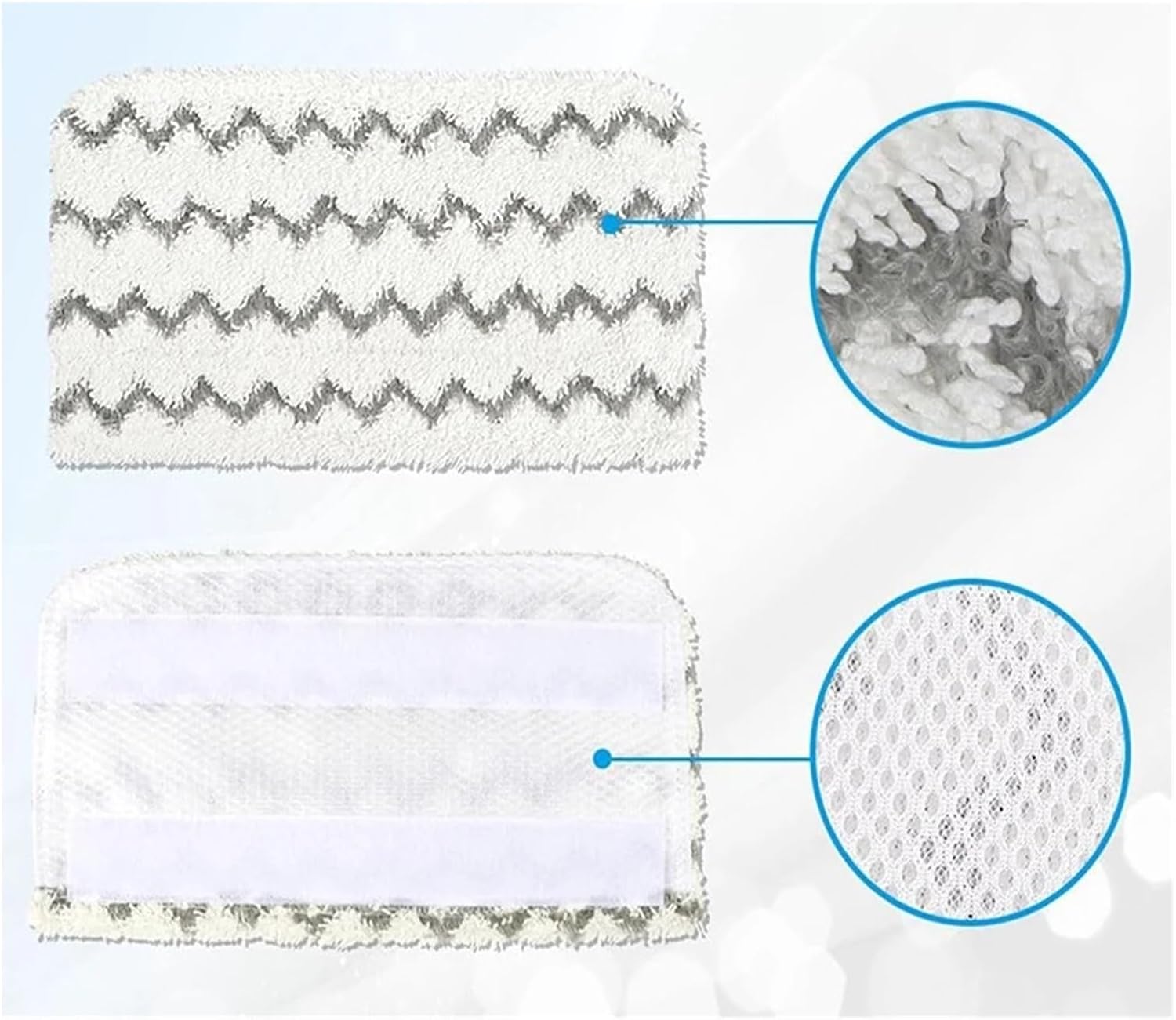 4Pcs/Kit Microfiber Steam Mop Replacement Pads Fit Compatible for Shark Vacuum Cleaner S1000 S1000A S1000C Washable Reusable Pad Refill