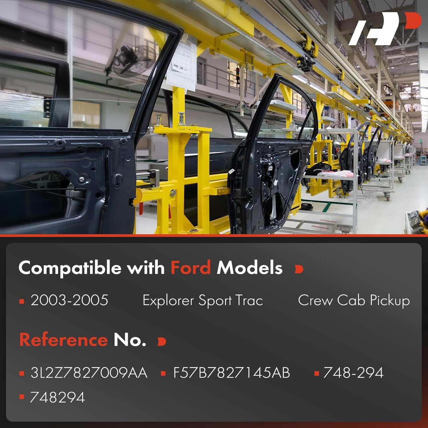 A-Premium Electric Power Window Regulator with Motor Compatible with Ford Explorer Sport Trac 2003-2005 Crew Cab Pickup Rear Driver Side