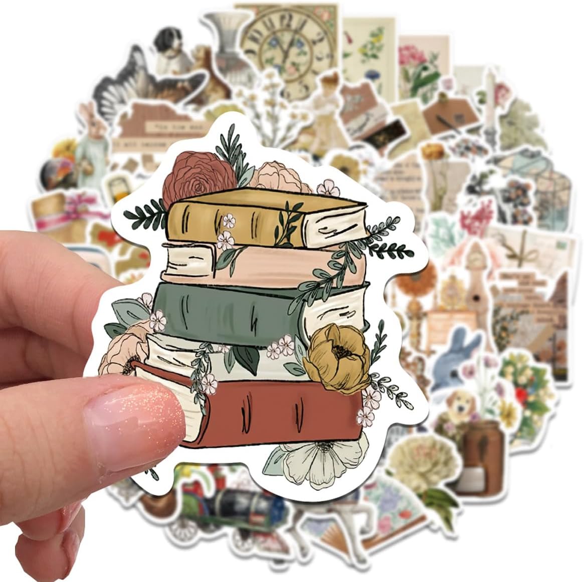 100PC Vintage Notebook Series Creative Stickers for Phone Cases and Notebooks, Decals, 100pc(Random)