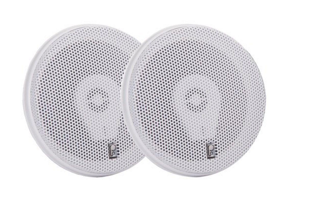 Poly-Planar PolyPlanar 6 Titanium Series 3-Way Marine Speakers - (Pair) White / MA8506W /