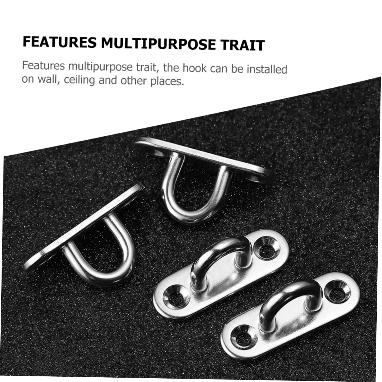 CIYODO Stainless Steel Ceiling Hooks 2 Pack Swing Hangers for Hammocks Ceiling Fans Kitchen