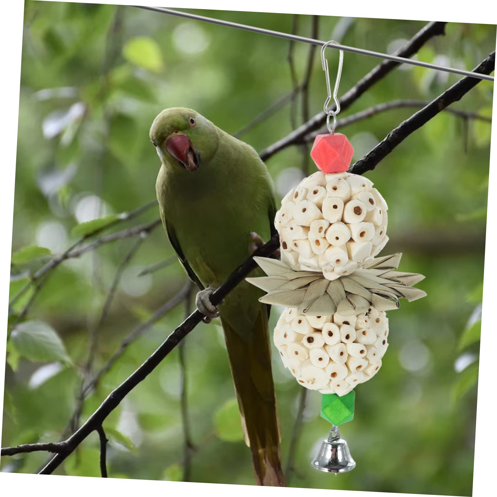 VANZACK Jouet à Mâcher pour Oiseaux Accessoire Rustique pour Perroquets Et Perruches Jouet Suspendu Amusant pour Cage à Oiseaux pour Lutter Ennui