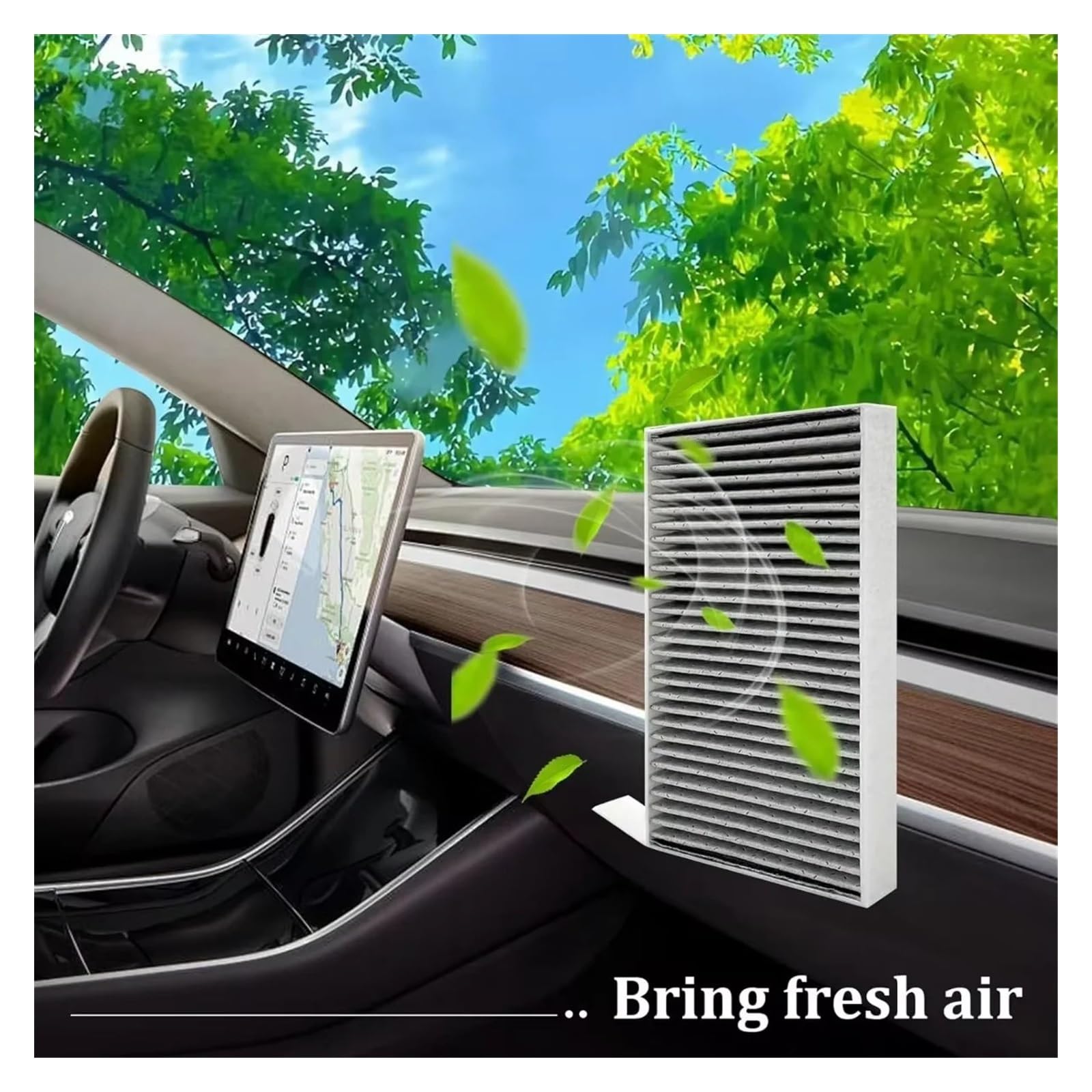Filtre D'habitacle De Voiture avec Climatisation Au Charbon Actif Adapté pour Te&SLA 3 Y Automobile Apporter Filtres Air