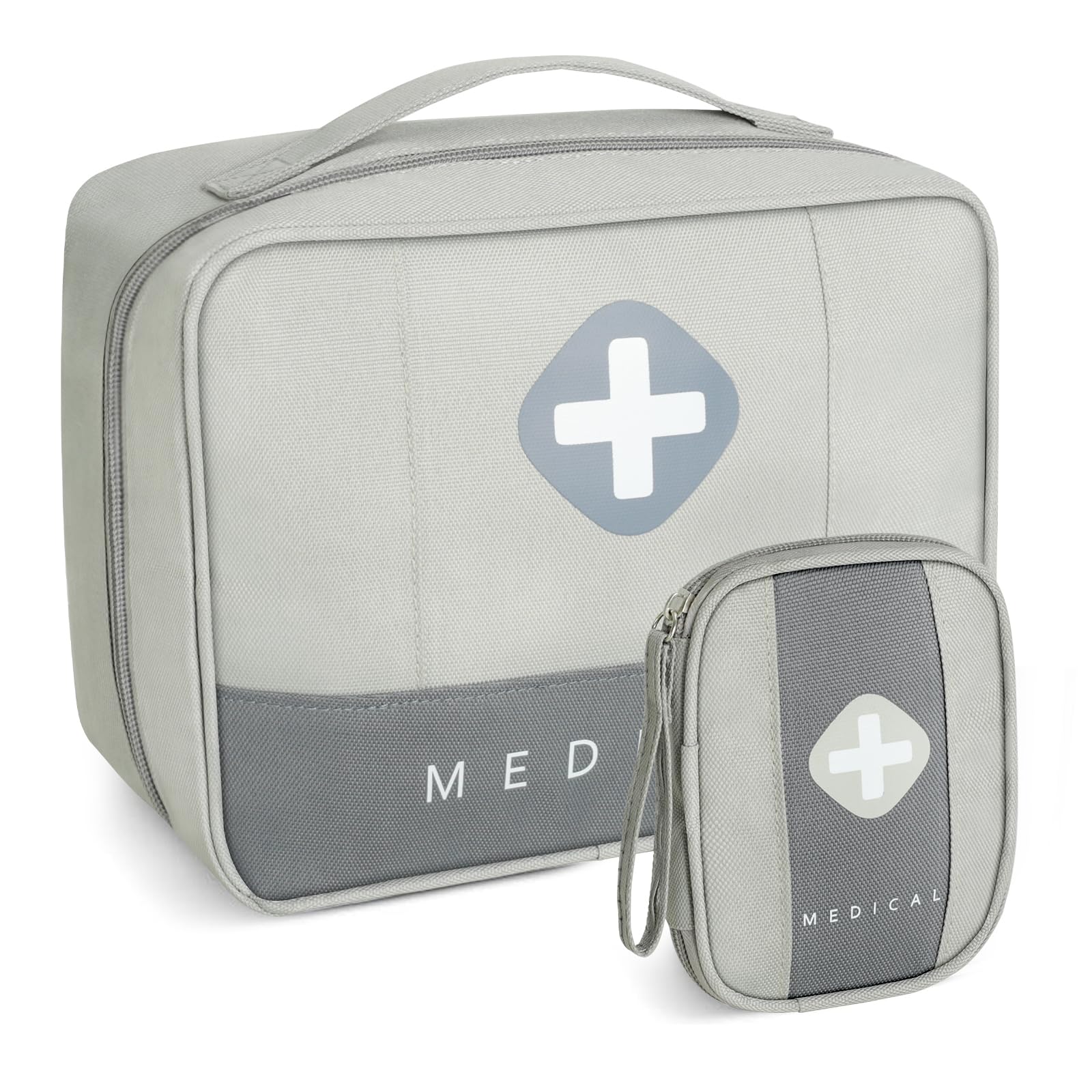 Romon Medikamententasche, Reiseapotheke Tasche Wasserdicht, Erste Hilfe Tasche Leer, Tragbar Medizin Aufbewahrungstasche für Home Office Reisen Outdoor (Rot)