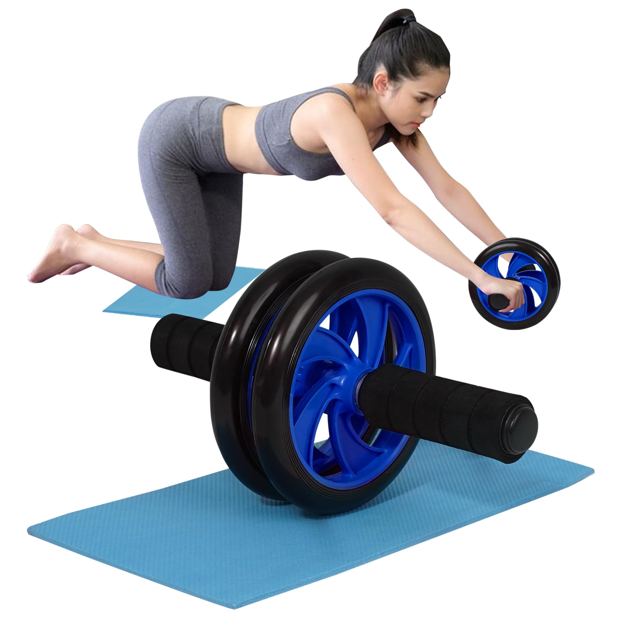 YIXTY ab Wheel Roller | Ab Exerciser | Abdominal Wheel | Fitness ab Roller with Knee Mat for Men & Women | Fitness Accessories for Home & Gym (Imported ab Roller-Blue) (B0C7H1LVTT) Amazon Price History, Amazon Price Tracker