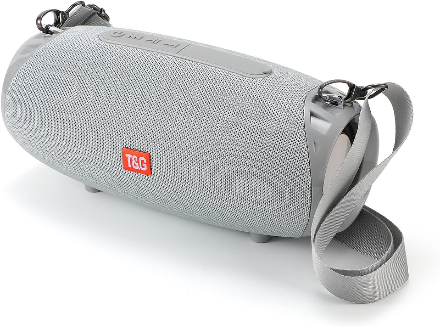 T&G Portable Bluetooth Speaker, 30W Wireless Dual Speakers with TWS Hi-Res Audio, Supports TF Card, USB Drive, Built-in Microphone, Lanyard for Outdoor, Party, Beach, Travel-White