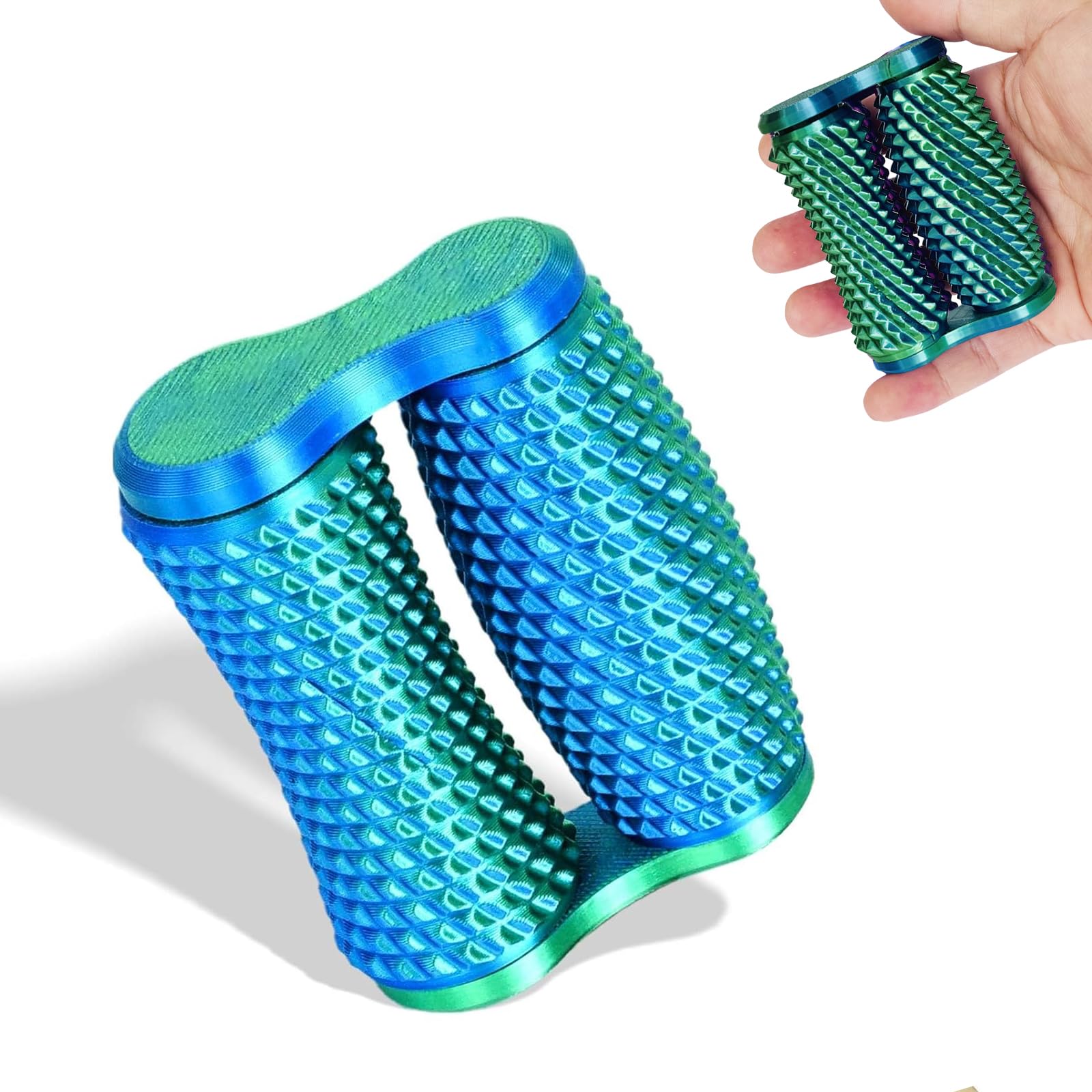 Echehi Handheld Fidget Toys, 3D Printed Fidget Toy for Stress and Anxiety Relief, Promotes Focus, Clarity, Hand Exercises. Gradient Green