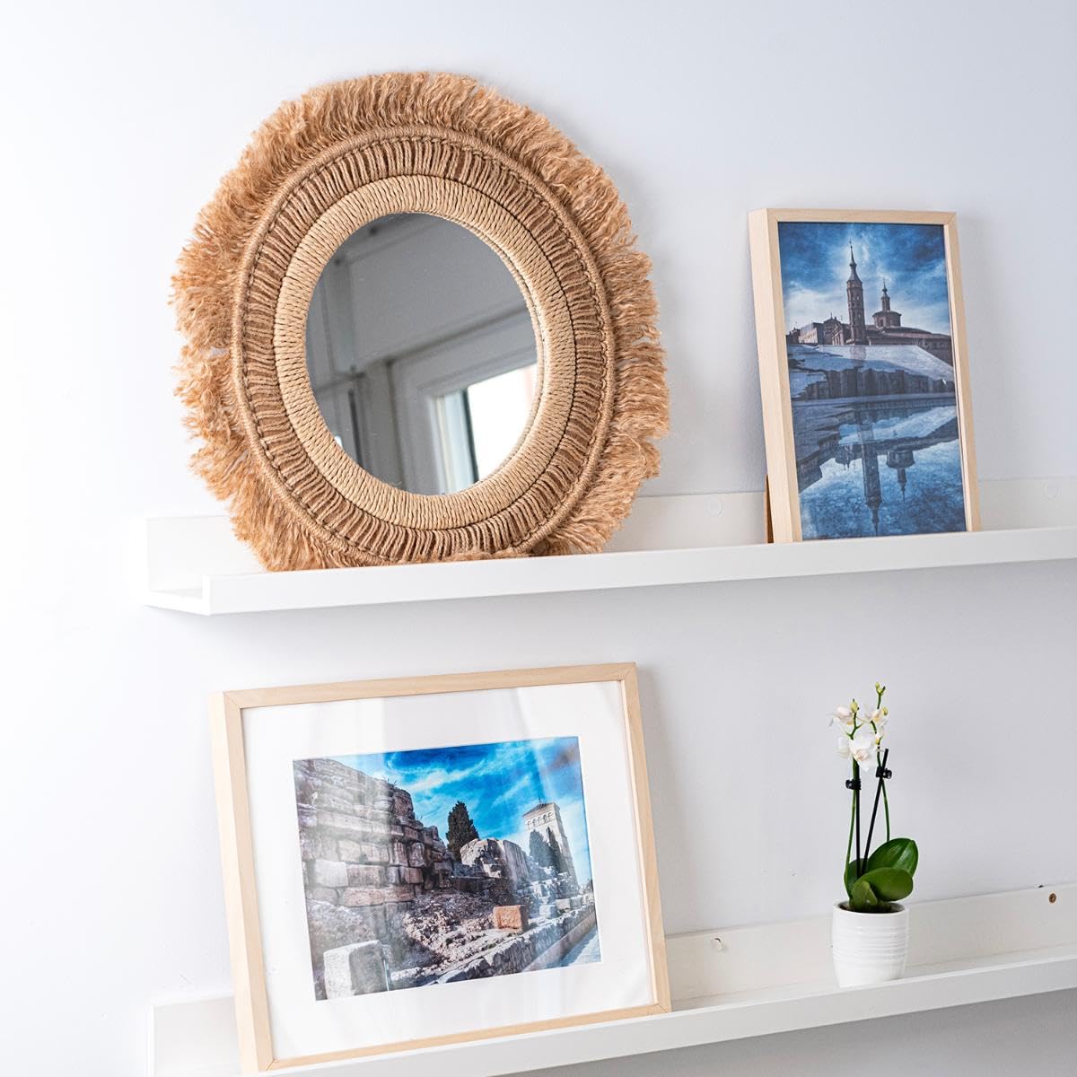VINTHERA Moa Miroir en Jute 50 cm