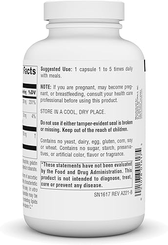Miniatura 3 de Source Naturals Palmitato de ascorbilo 500 mg Suplemento de éster de vitamina C soluble en grasa - 180 cápsulas