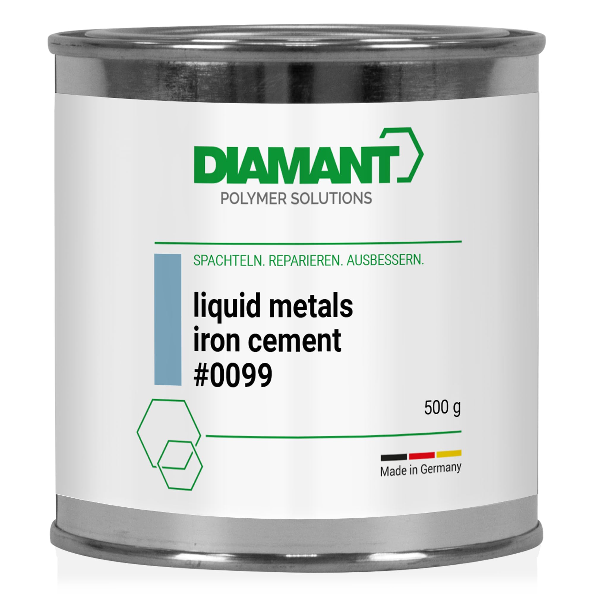 Iron Cement Mastic ignifuge pour chaudière jusqu'à 1600 °C Colle résistante à la chaleur 0,5 kg