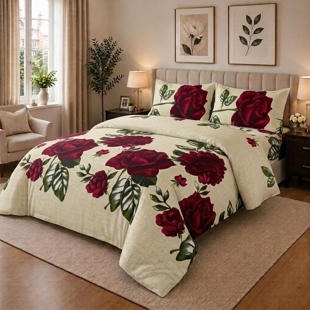 Opulent Living King Size Duvet Sets 4pcs - 1 Fitted Sheet & 2 Pillow Case — image 1